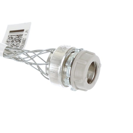 Woodhead Dust Tight Grip, Straight, 1/2 in NPT, Steel Body, Steel Grip, 6 in 36505